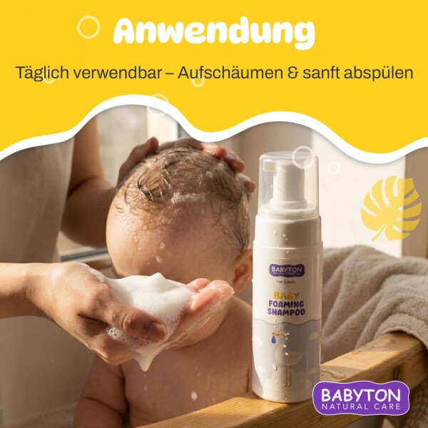 Babyton Baby Foam Shampoo 150ml | Gentle, Paraben-Free & Tear-Free