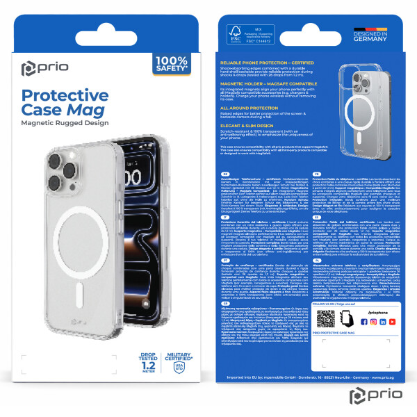 Ochranný kryt Prio MAG pro iPhone 14 / 13 čirý