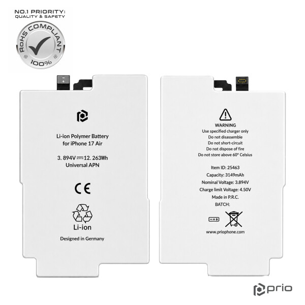 prio Battery for iPhone Air (Universal APN)