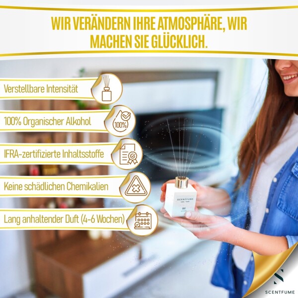 Raumduft mit Duftstäbchen, Diffuser, Fernöstliche Pflanzen, Maiglöckchen, 110 ml