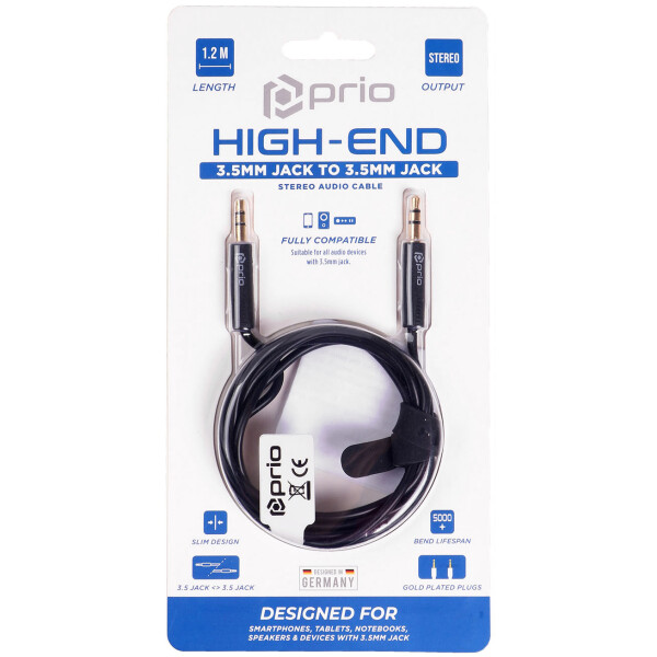 Cable De Audio Estereo Plug Fino Jack 3.5mm A Plug Fino Jack 3.5mm