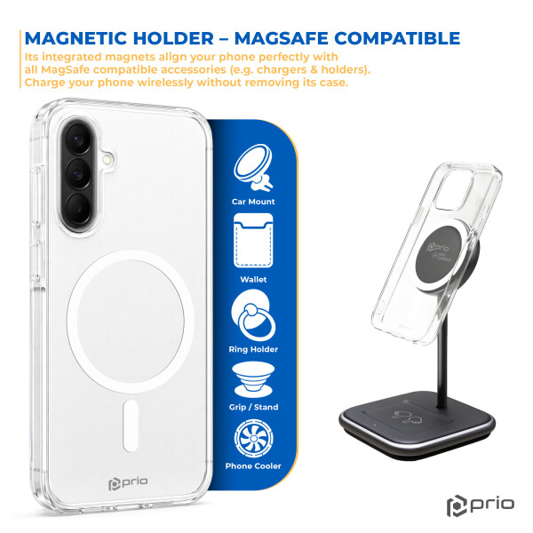 Funda protectora prio MAG transparente para Samsung S26+
