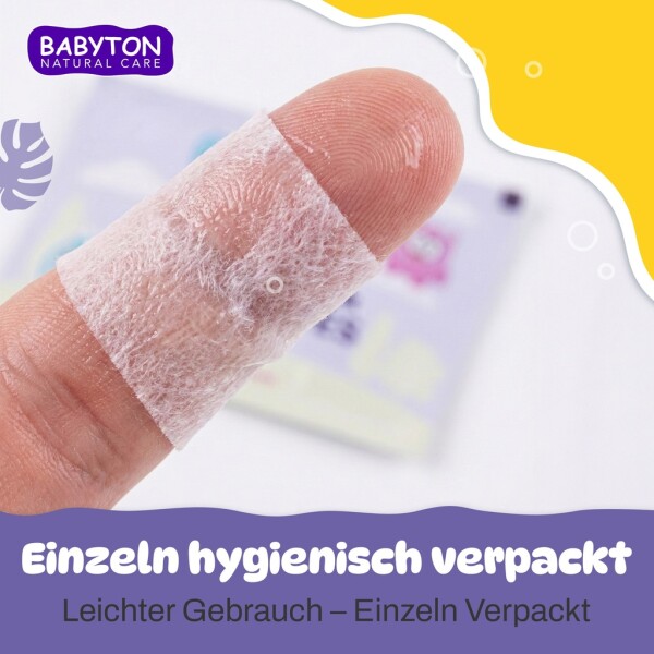 Babyton Baby Tooth & Gum Wipes 25 count, Fluoride-free, Xylitol, Individually wrapped