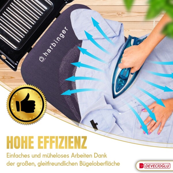 Ironing board 46x127 cm, height-adjustable, non-slip, for steam ironing station, Ironing Board
