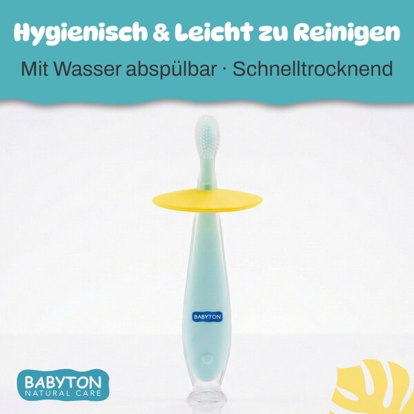 Babyton silicone toothbrush for babies 6-24 months, BPA-free & soft