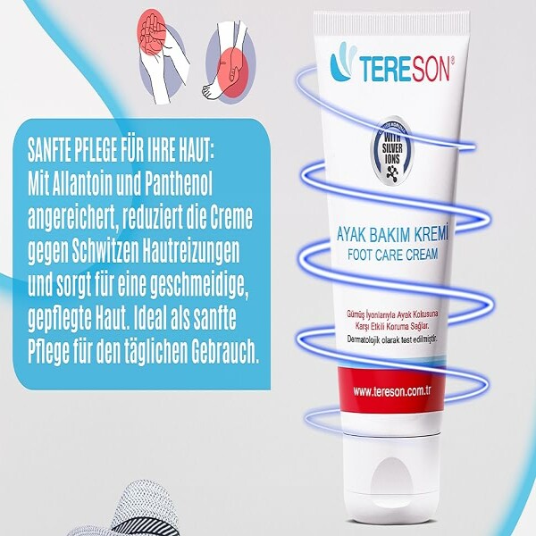 Crème pour les pieds Tereson® 50 ml, Élimine les odeurs de pieds, Remède efficace contre les odeurs de pieds