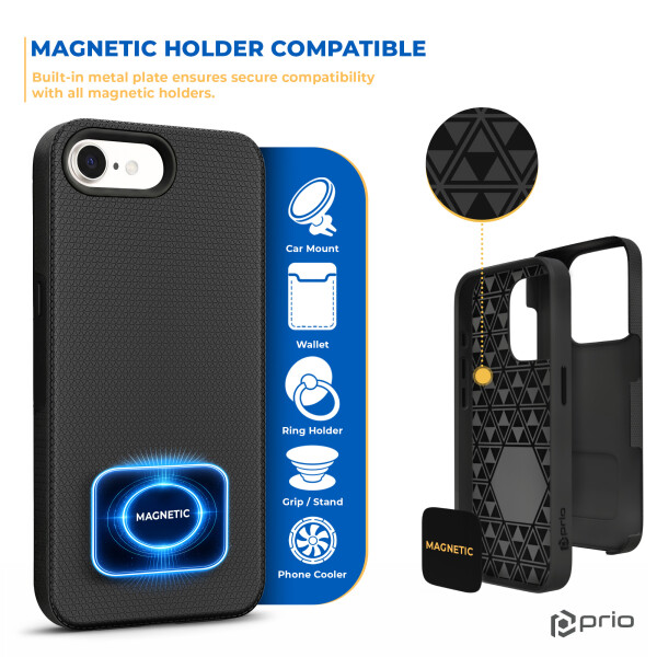 prio Protective Cover for iPhone SE (2022/2020)/ 8 / 7 black