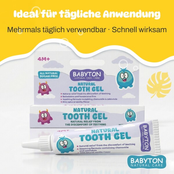 Babyton Baby Teething Gel 15g | Natural, Fluoride-Free & Gentle Dental Care