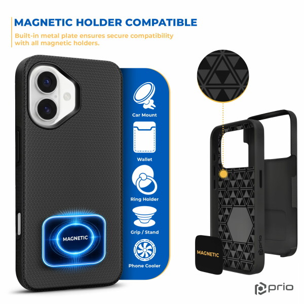 prio Protective Cover for iPhone 16 Plus (6.7in) black