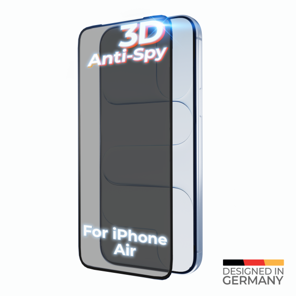 prio 3D Anti-Spy Tempered Glass for iPhone Air (6.5in) black
