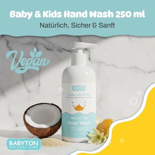 Babyton Hand Wash 250ml | Gentle, Moisturizing, Paraben-free, Fragrance-free