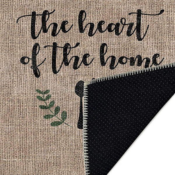 miqna kitchen runner, non-slip &amp;amp; washable mat in country style – Heart of Home