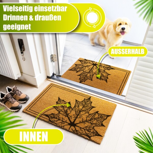 Decovetro® Coconut Mat Doormat | 40x60 cm | 100% natural coconut fibers