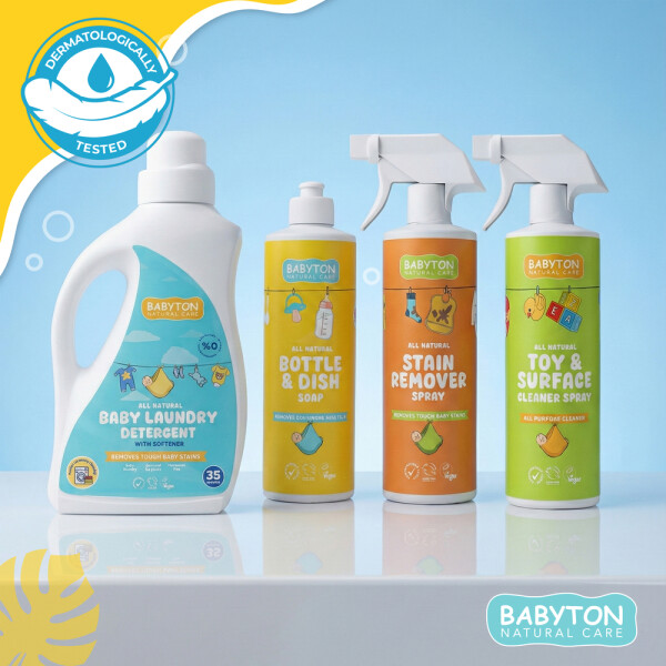 Babyton Baby Bottle Cleaner 500ml | Plant-based, Non-toxic, Easy to rinse