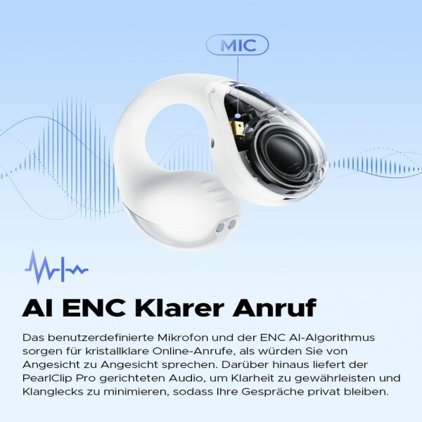 SoundPEATS PearlClip Pro TWS white