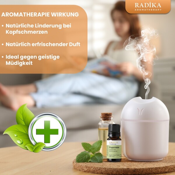 Peppermint oil, essential oil, 100% pure, organic, natural, 10 ml