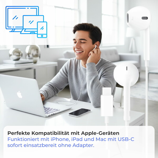 Apple EarPods / Headset (USB-C) MYQY3ZM/A white
