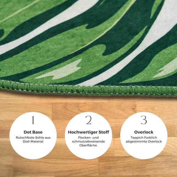 Miqna 2-piece non-slip bath mat Set , washable (60x100 & 50x60 cm)