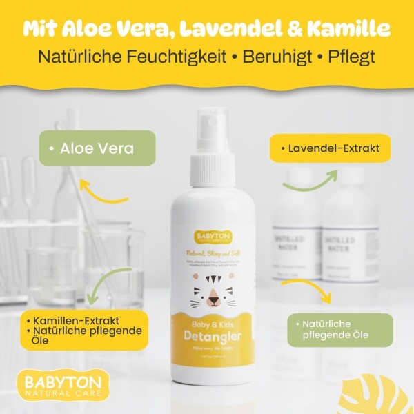 Babyton Baby & Kids Detangler Spray 200ml | Gentle, Natural & Knot-Free