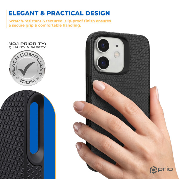 prio Protective Cover for iPhone 12 / 12 Pro black