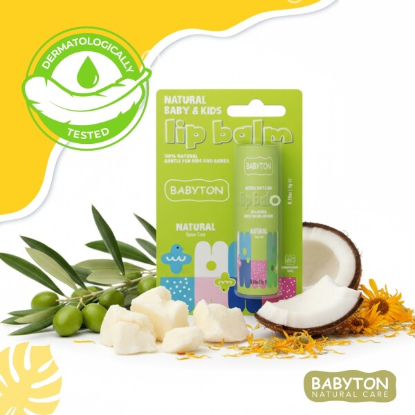 Babyton Lip Balm for Children 5g | Plant-based, Paraben-free, Strawberry