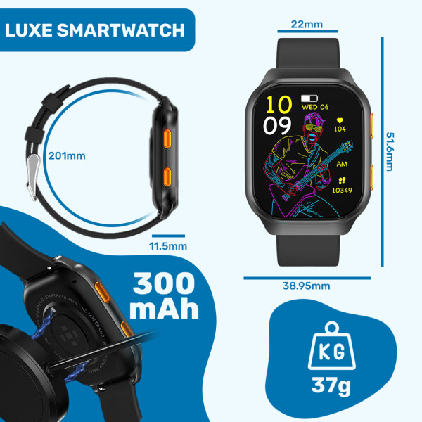 UFUZON Ishiva Smartwatch 1.96 inch AMOLED HD Display for with Bluetooth telephony