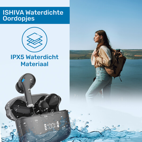 UFUZON Ishiva Wireless 5.3 Bluetooth In-Ear Headphones with Noise Cancellation