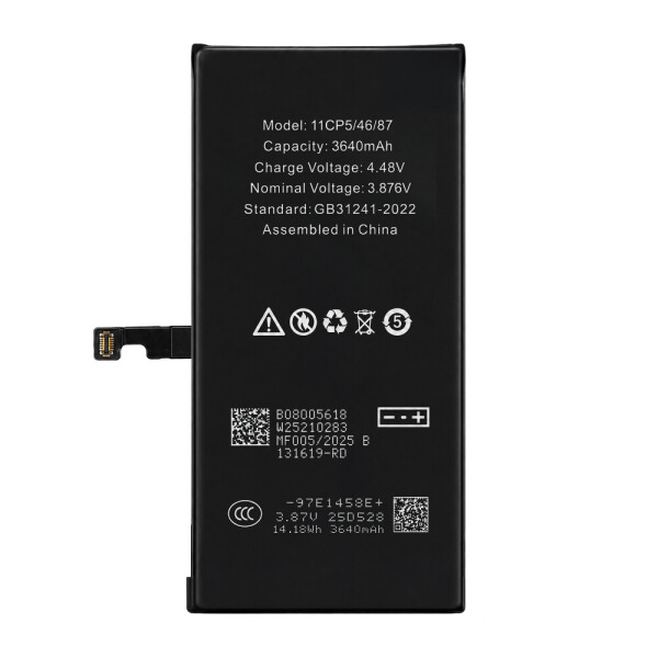 Diagnosable High-Capacity 3640mAh Battery for iPhone 15