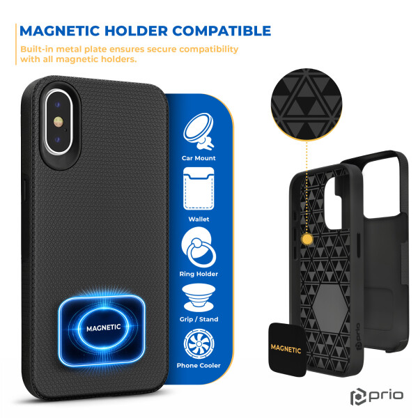 prio Cover protettiva per iPhone XS/X nera