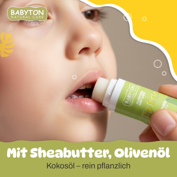 Babyton Lip Balm for Children 5g | Plant-based, Paraben-free, Strawberry