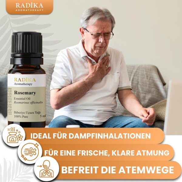 Rosemary oil, essential oil, 100% pure, organic, natural, 10 ml
