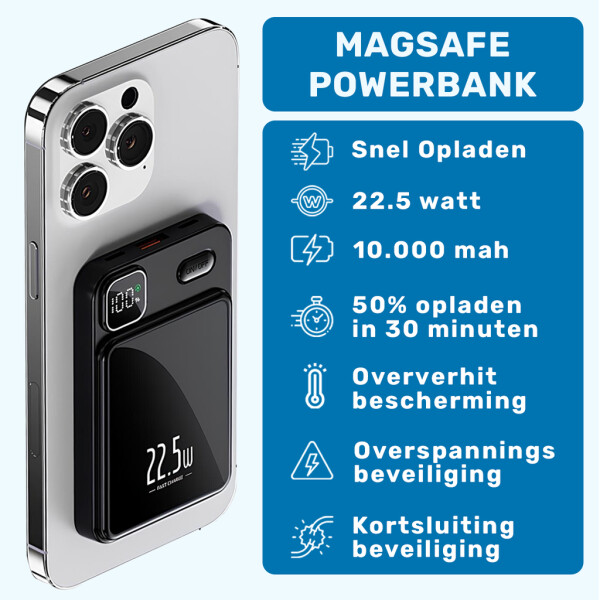 UFUZON Ishiva Magnetic Wireless Power Bank 10000 mAh, 22.5W | Fast Charger