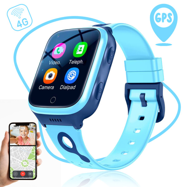UFUZON Ishiva Kids Smartwatch with 4G GPS Tracker and Phone, IPX7 Waterproof