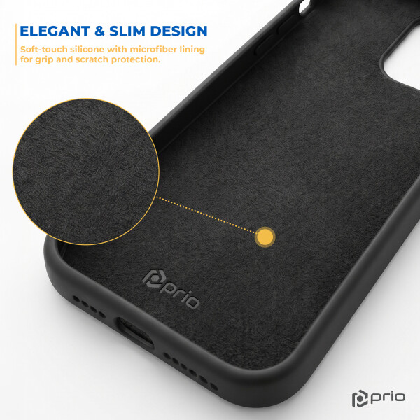 prio Liquid Silicone Case for iPhone 15 Plus (6.7in) black