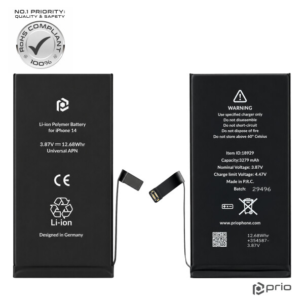prio Batterij voor iPhone 14 (Universele APN)
