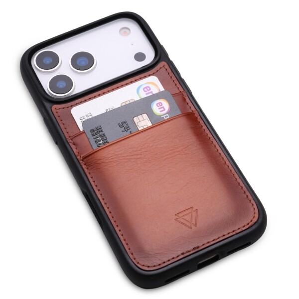 Custodia in pelle Wachikopa per iPhone 17 Pro con slot per schede e protezione
