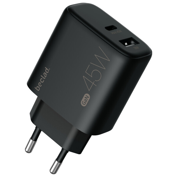 beclad. 45W 2 Port Travel Adapter (C+A Max 20W) BE-PT745