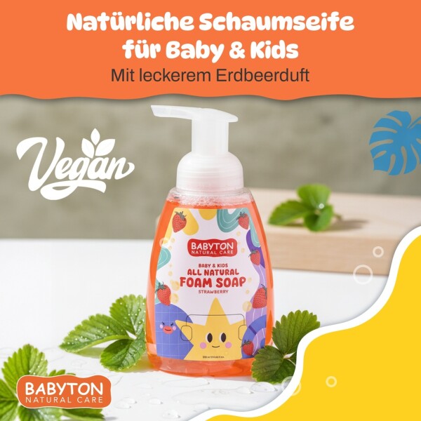 Babyton Naturalne mydło w piance dla dzieci 350 ml – delikatne i bez parabenów