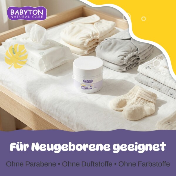 Babyton Baby Diaper Cream 50ml | Natural, gentle & paraben-free