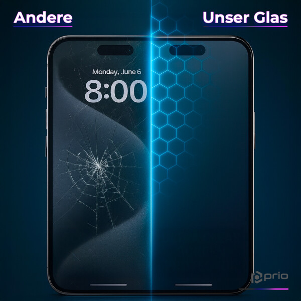 prio Shock Proof Tempered Glass for iPhone 17 Pro Max / 16 Pro Max (6.9in) clear