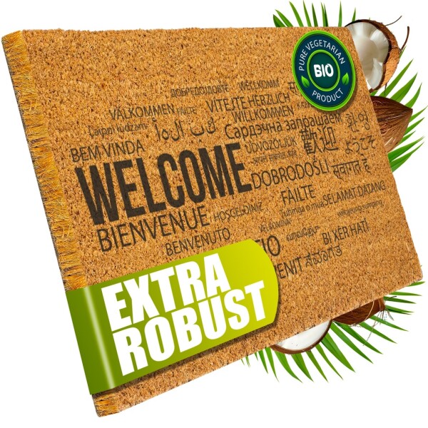 Decovetro® Coconut Mat Doormat | 40x60 cm | 100% natural coconut fibers