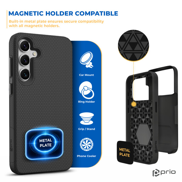 Funda protectora Prio para Samsung A17 5G/A16 5G/A16/A26 5G (negra)