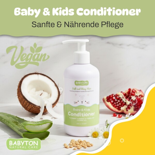 Babyton Baby & Kids Conditioner 250ml | Gentle, Nourishing, Organic & Vegan