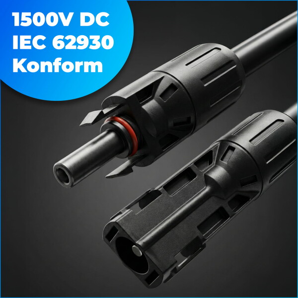 MC4 double connection cable length: 2.4 meters