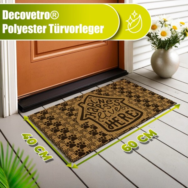 Paillasson d'extérieur Decovetro® | 60x40 cm | Paillasson d'extérieur 100 % polyester