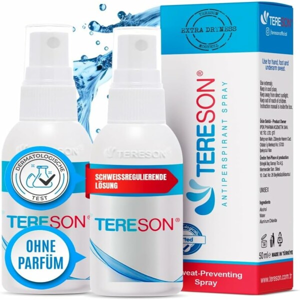 Tereson® 2x Anti Sweat Spray – Strong antiperspirant for hands & feet