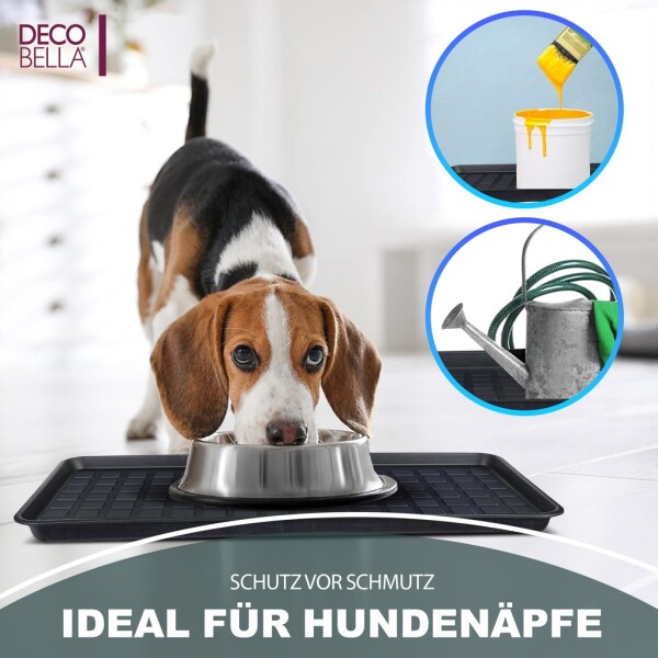 DECOBELLA 1 Stück Schuhabtropfschale | Schuhtablett Grau | 70x35x3 cm Schuhwanne