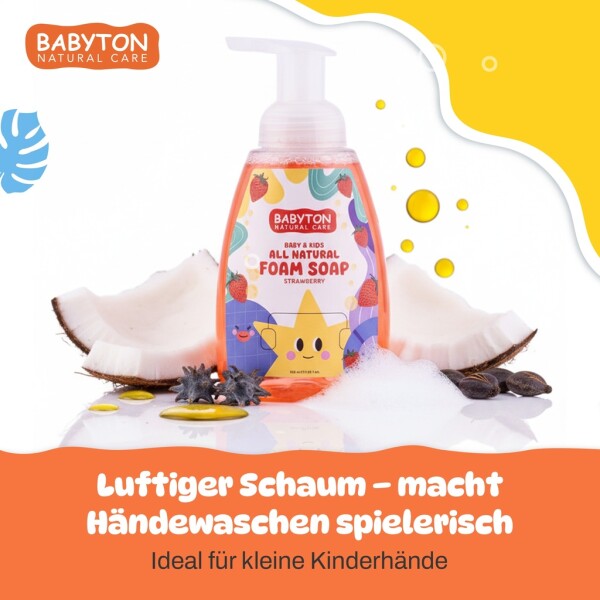 Babyton Naturalne mydło w piance dla dzieci 350 ml – delikatne i bez parabenów