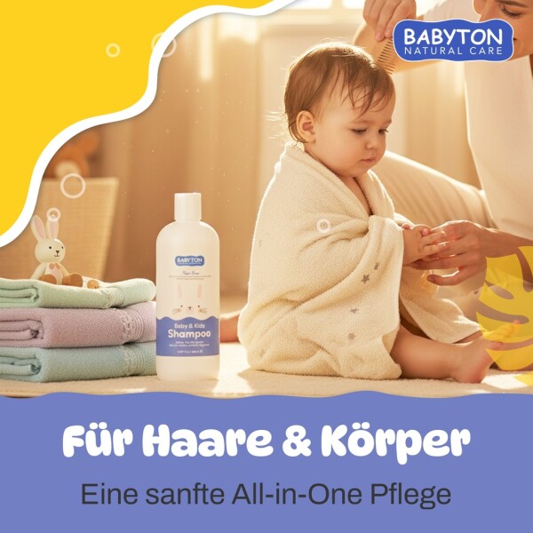 Babyton Baby Shampoo 400ml – Tear-free, SLES & Paraben-free, Vegan & Gentle