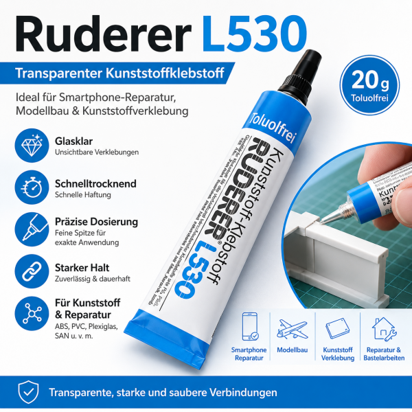 Ruderer L 530 industrieller Handy Reparatur / Kunststoffkleber, Modellbaukleber